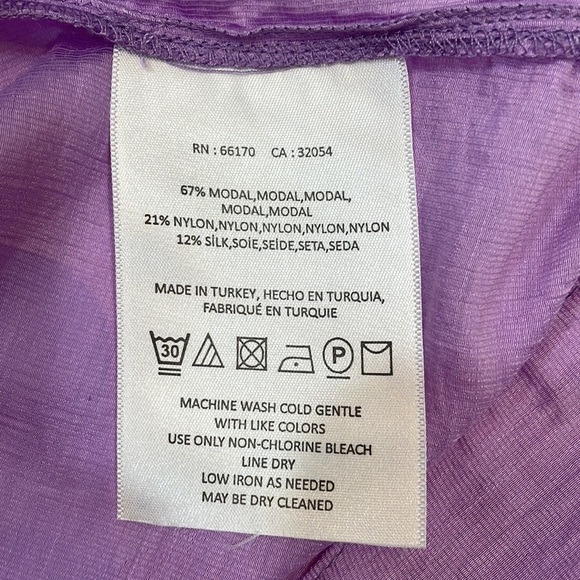 Maeve Anthropologie One Shoulder Top Blouse S Lavender - Picture 7 of 9